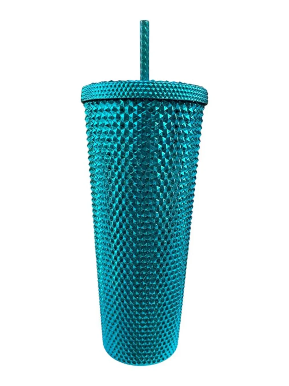 Starbucks Teal Studded Cold Cup 24oz 710mL Tumbler w/ Lid & Straw BPA Free